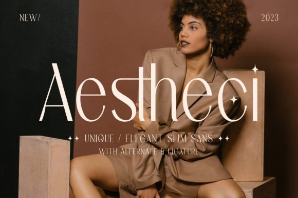 Aestheci: A Modern Sans Serif Font for Digital Creatives