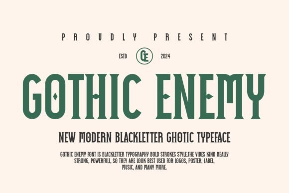 Gothic Enemy: A Bold Blackletter Typeface for Commanding Branding