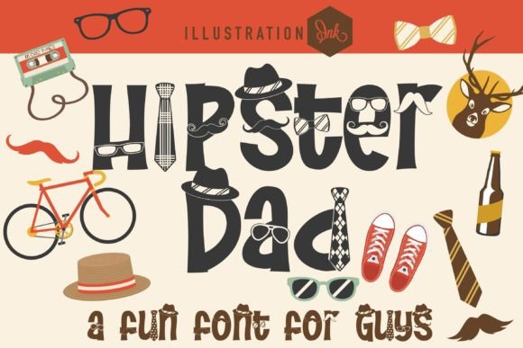 Hipster Dad Font for Creative Branding Projects