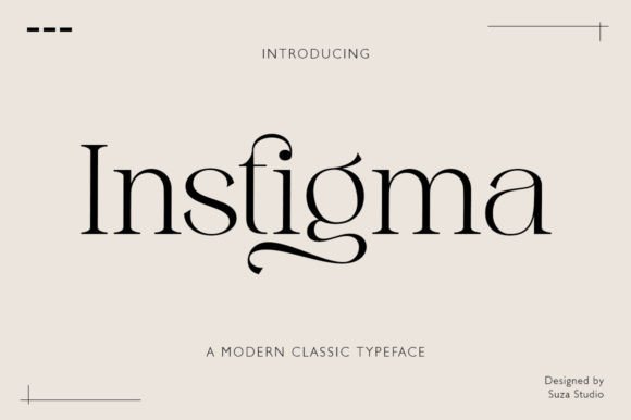 Instigma: A Modern Serif Font for Editorial Elegance