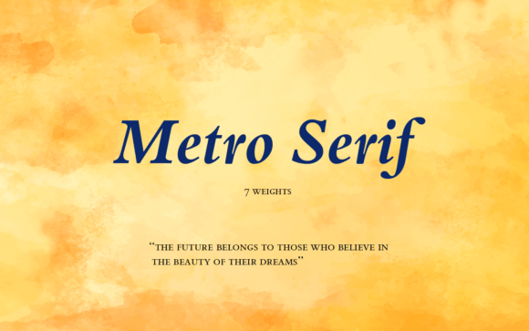 Metro Serif: A Modern Serif Font for Bold Branding
