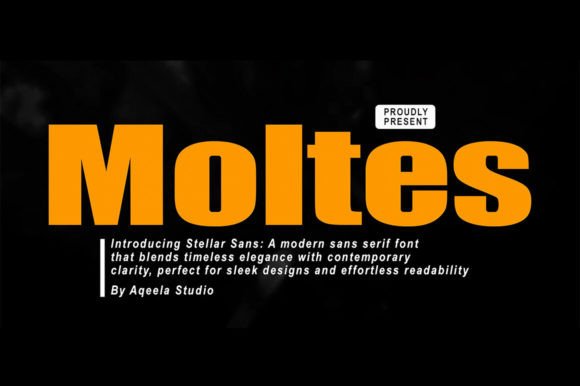 Moltes: A Modern Sans Serif Font for Bold Branding