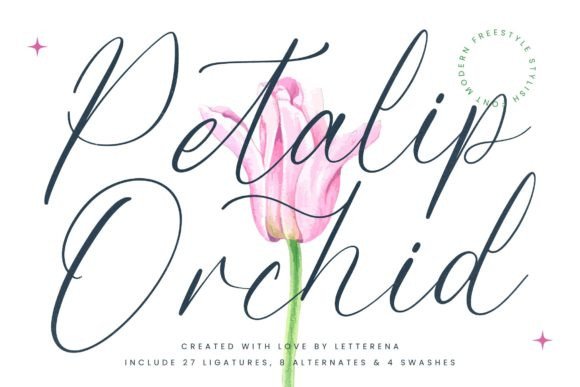 Petalip Orchid: A Modern Script Font for Web Design