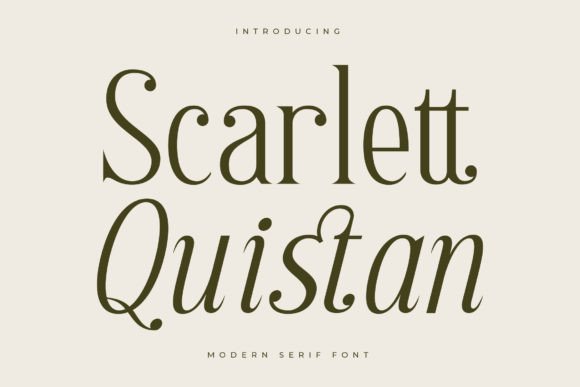 Scarlett Quistan: A Modern Serif Font for Campaign Design