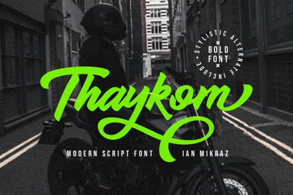 Thaykom: A Modern Script Typeface for Creative Makers